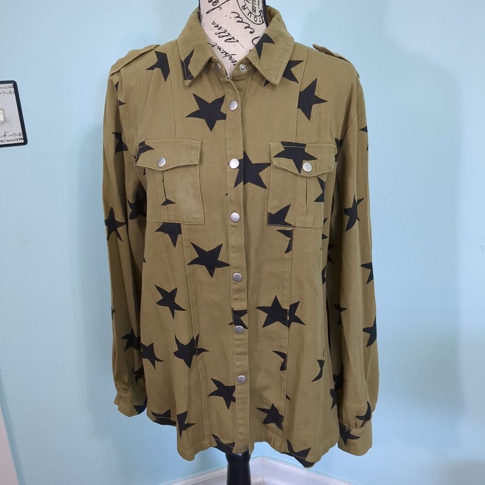 Macaron star jacket shirt button up altard state jacket medium